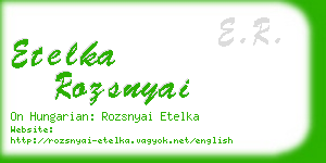 etelka rozsnyai business card